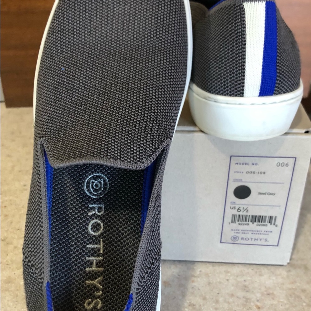 Rothy’s Sneaker 6.5 Steel Gray EUC
